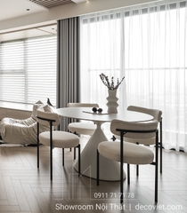 Bàn Ăn Tròn 4 Ghế Hiện Đại 2436S