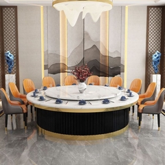 Bàn Ăn Tròn Mặt Đá 20 Ghế 2135S