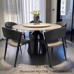 Bàn Ăn Tròn Mặt Đá 6 Ghế 2451S