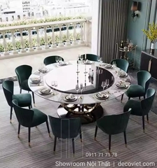 Bàn Ăn Tròn Xoay 10 Ghế Cao Cấp 1570S