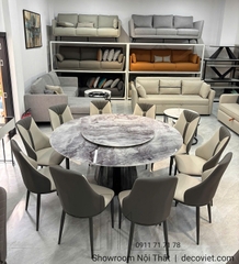 Bàn Ăn Tròn Xoay 10 Ghế Cao Cấp 2664S