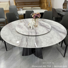Bàn Ăn Tròn Xoay Mặt Đá 2895S