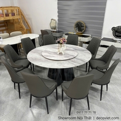 Bàn Ăn Tròn Xoay Mặt Đá 2895S
