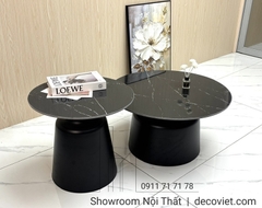 Bàn Trà Đôi Mặt Đá Tròn 425S
