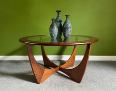 Bàn Trà Tròn Gỗ Mặt Kính 412S