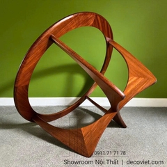 Bàn Trà Tròn Gỗ Mặt Kính 412S