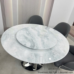 Bàn Tròn 6 Ghế Chân Inox 2867S