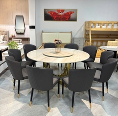 Bàn Tròn Mặt Đá 10 Ghế 2777S