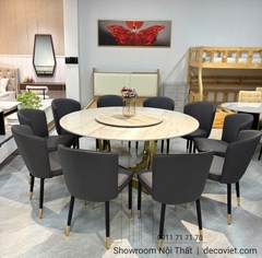Bàn Tròn Mặt Đá 10 Ghế 2777S