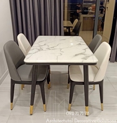 Bàn Ăn Mặt Đá 4 Ghế Giá Rẻ 491S