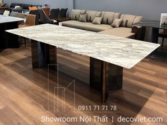 Bộ Bàn Ăn 10 Ghế Mặt Đá Cẩm Thạch 2331S