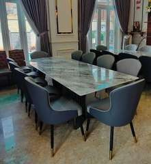 Bộ Bàn Ăn 10 Ghế Mặt Đá Hiện Đại 1668S