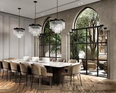 Bàn Ăn 12 Ghế Cao Cấp 1550S