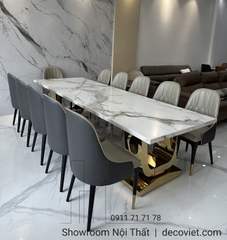 Bộ Bàn Ăn 12 Ghế Mặt Đá Hiện Đại 1410S