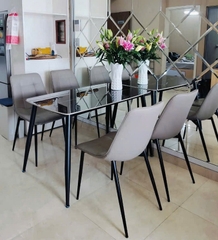 Bộ Bàn Ăn 1m2 Mặt Đá Giá Rẻ 2312S
