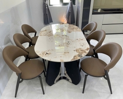 Bộ Bàn Ăn 6 Ghế Mặt Đá 2722S