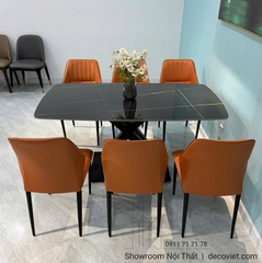 Bộ Bàn Ăn 6 Ghế Mặt Đá 2935S