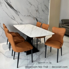 Bàn Ăn 6 Ghế Mặt Đá Giá Rẻ 1424S