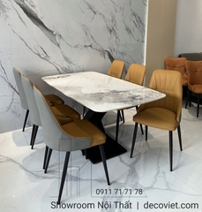 Bàn Ăn 6 Ghế Mặt Đá Giá Rẻ 1428S