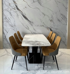 Bàn Ăn 6 Ghế Mặt Đá Giá Rẻ 1428S