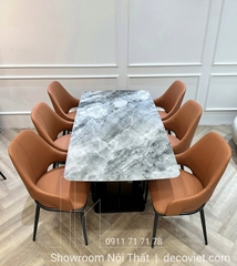 Bộ Bàn Ăn 6 Ghế Mặt Đá Giá Rẻ 1775S