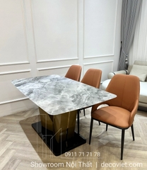 Bộ Bàn Ăn 6 Ghế Mặt Đá Giá Rẻ 1775S
