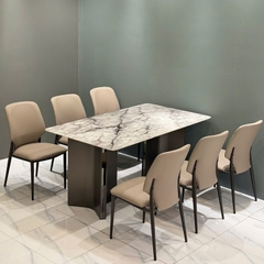 Bộ Bàn Ăn 6 Ghế Mặt Đá Giá Rẻ 2639S