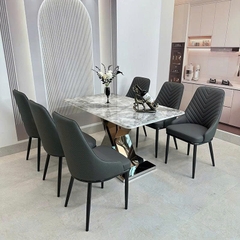 Bộ Bàn Ăn 6 Ghế Nhập Khẩu 2718S