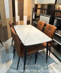 Bộ Bàn Ăn Mặt Đá 4 Ghế Giá Rẻ 2220S