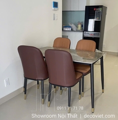 Bộ Bàn Ăn Mặt Đá 4 Ghế Giá Rẻ 2386S