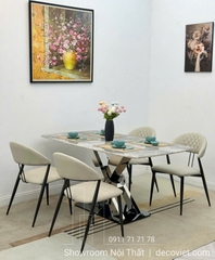 Bộ Bàn Ăn Mặt Đá 4 Người 2222S