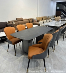 Bộ Bàn Ăn Mặt Đá 6 Ghế 2709S