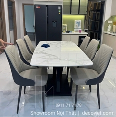 Bộ Bàn Ăn Mặt Đá 6 Ghế Hiện Đại 2411S