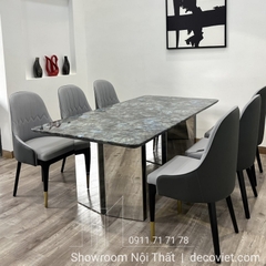 Bàn Ăn Mặt Đá Cẩm Thạch 1562S