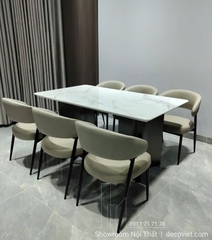Bộ Bàn Ăn Mặt Đá Marble 6 Người 2836S