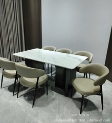 Bộ Bàn Ăn Mặt Đá Marble 6 Người 2836S