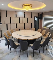 Bộ Bàn Ăn Tròn Mặt Đá 16 Ghế 2773S