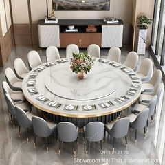 Bộ Bàn Ăn Tròn Mặt Đá 20 Ghế 2768S