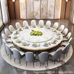 Bộ Bàn Ăn Tròn Mặt Đá 20 Ghế 2768S