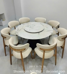Bộ Bàn Ăn Tròn Xoay 8 Ghế 2495S