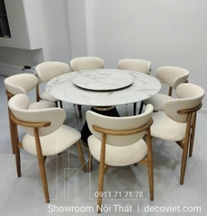 Bộ Bàn Ăn Tròn Xoay 8 Ghế 2495S