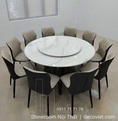 Bàn Ăn Tròn Xoay 10 Ghế Giá Rẻ 1678S