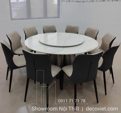 Bàn Ăn Tròn Xoay 10 Ghế Giá Rẻ 1678S