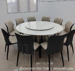 Bàn Ăn Tròn Xoay 10 Ghế Giá Rẻ 1678S