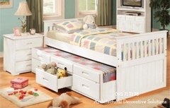 Giường Tầng Giá Rẻ 407T – Trắng