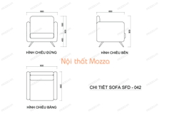GHẾ SOFA ĐƠN ĐẸP SFD 042