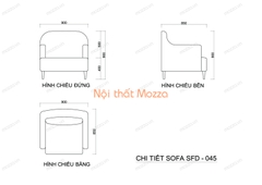 GHẾ SOFA ĐƠN ĐẸP SFD 045