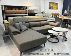 Sofa Chữ L Da Bò Sang Trọng 1022T