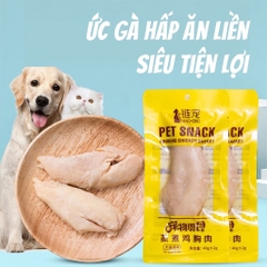 Ức Gà Tươi Dinh Dưỡng Pet Snack  40g Cho Chó Mèo.