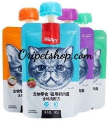 Súp Thưởng Wanpy Nắp Vặn Dành Cho Mèo Gói 90g.